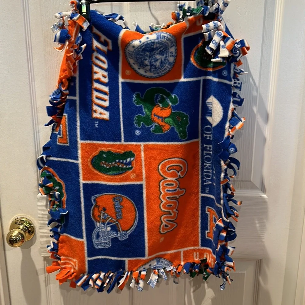 University Of Florida Gator Standard Pillow Cover - fleece - orange and blue UF